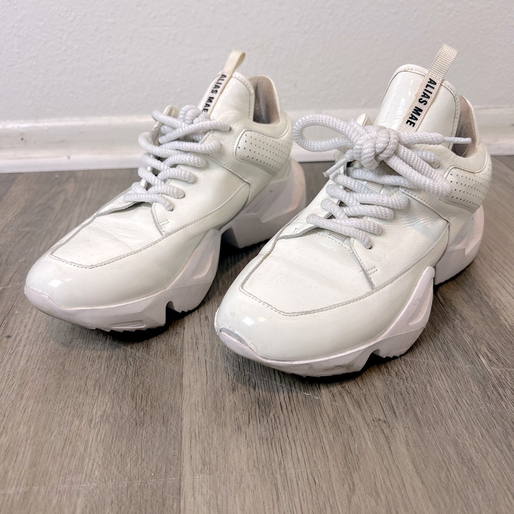 Alias Mae Tommy white sneakers glossy great condition EUR 39 US 8